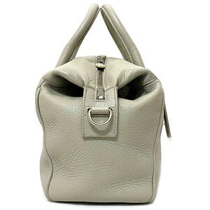 Balenciaga Gray Silver Boston Charm Infanta Bag Logo Leather Handbag